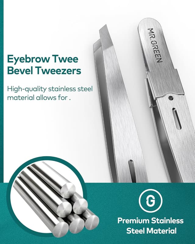 Thumbnail 6 de MR.GREEN Tweezers Precision slanted stainless steel tweezers ✂
