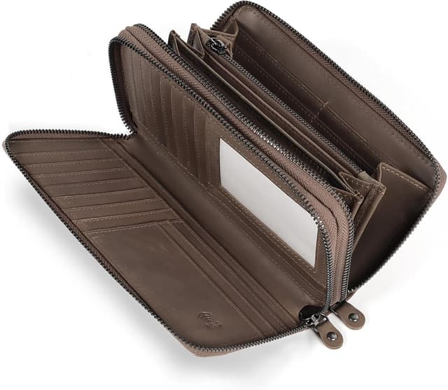 Detalle de TANTOMI Geldbörse Damen Leder, 19 x 3,5 x 10 cm