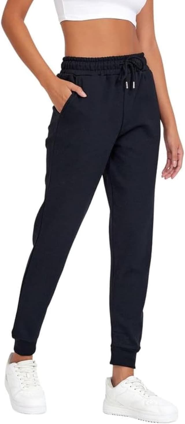 Detalle de COMEOR Women’s Jogging Bottoms – Ladies Joggers in long cotton with drawstring and tapered cuffs