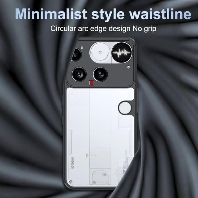 Detalle de Fitudoos Hülle für Nothing Phone 3 – transparente PC-Rückseite gegen Kratzer und Fingerabdrücke