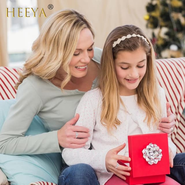 Detalle 2 de HEEYA Anxiety Ring für Damen aus Sterling Silber 925 mit Zirkonia – verstellbarer Spinner- und Anti-Stress-Ring