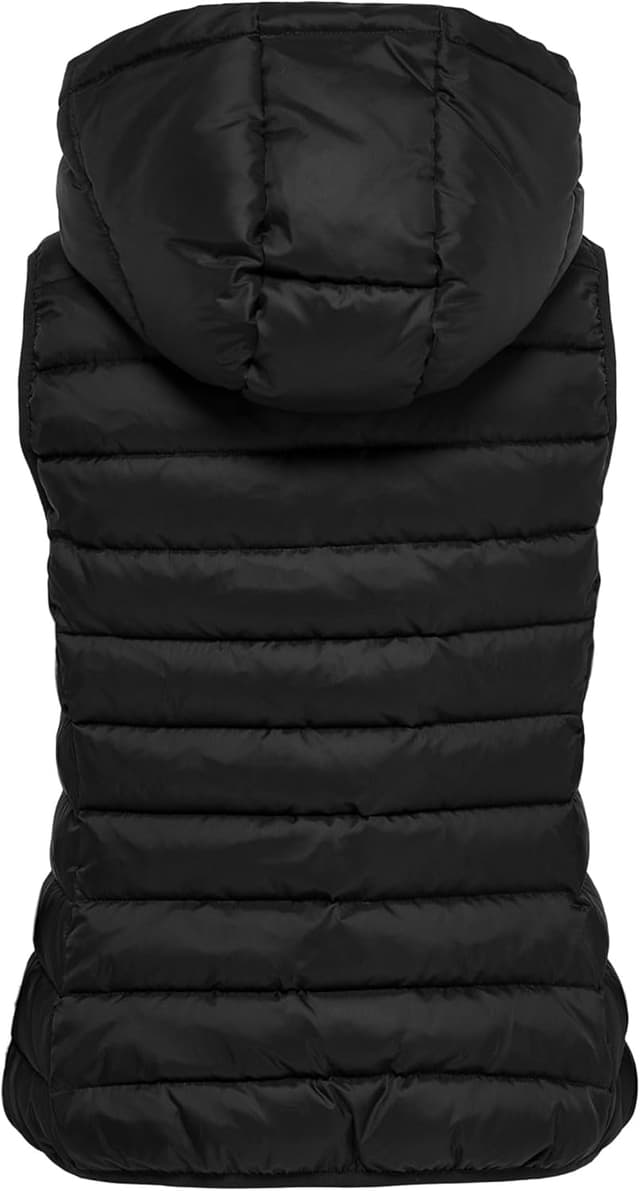Detalle de ONLY Quilted Gilet trapuntato da donna con cappuccio e collo alto