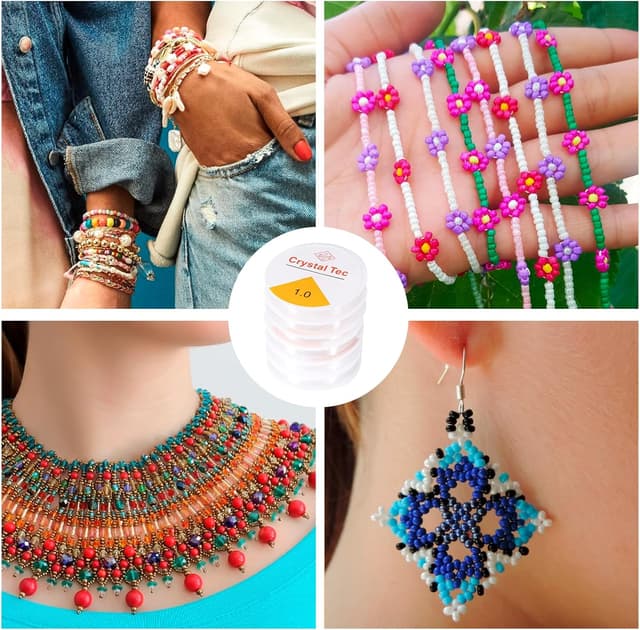 Thumbnail 3 de Cinta Elástica Transparente Nylon para Pulseras - 6 Rollos 🎨