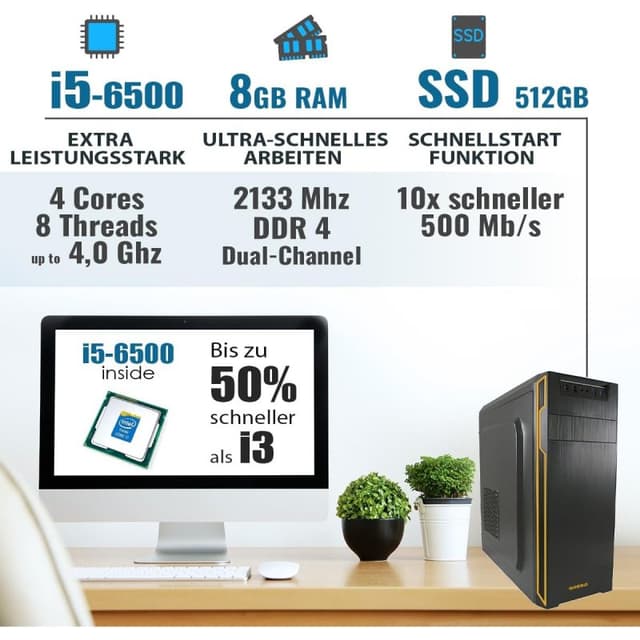 Detalle 2 de GREED Basic 7 Intel Core i5-6500 — 240 GB SSD 🖥