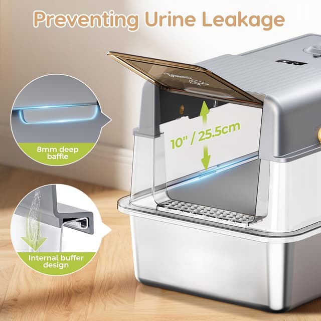 Thumbnail 4 de PalNests Stainless Steel Cat Litter Tray 80L