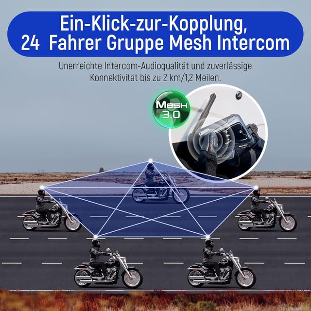 Thumbnail 1 de LEXIN MeshCom Mesh 3.0 Helm Intercom 📢