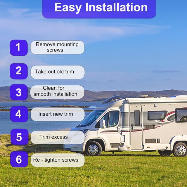 Thumbnail 2 de 1" RV Trim Molding Insert 50 ft Waterproof Screw Cover 🛠