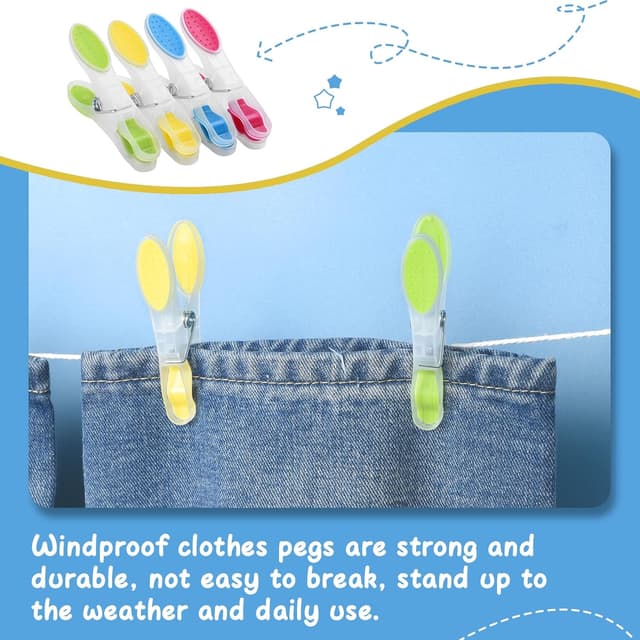 Thumbnail 4 de AiQInu 60 pinzas para ropa multicolor