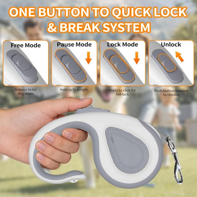 Thumbnail 6 de Retractable Dog Lead 5m for Small & Medium Dogs