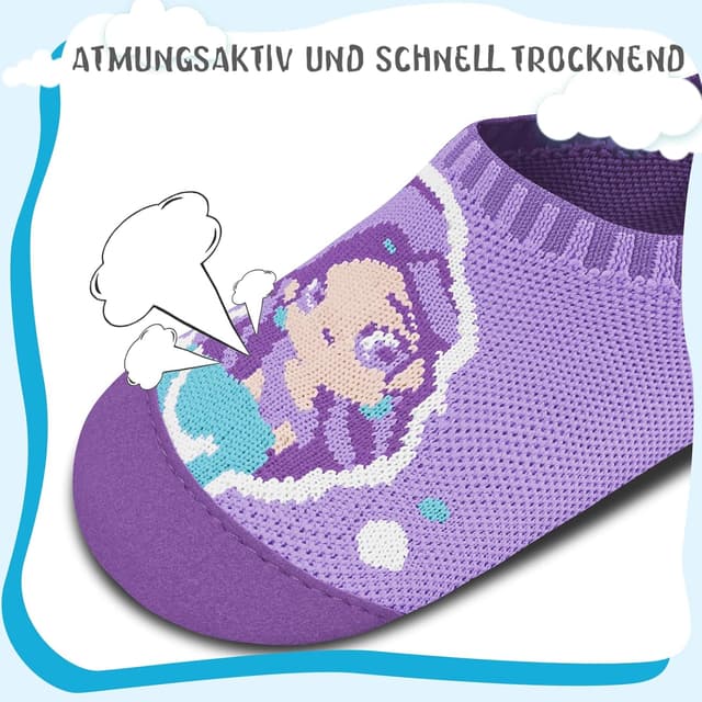 Detalle de Kyopp Kinder Barfußhausschuhe mit rutschfester Sohle