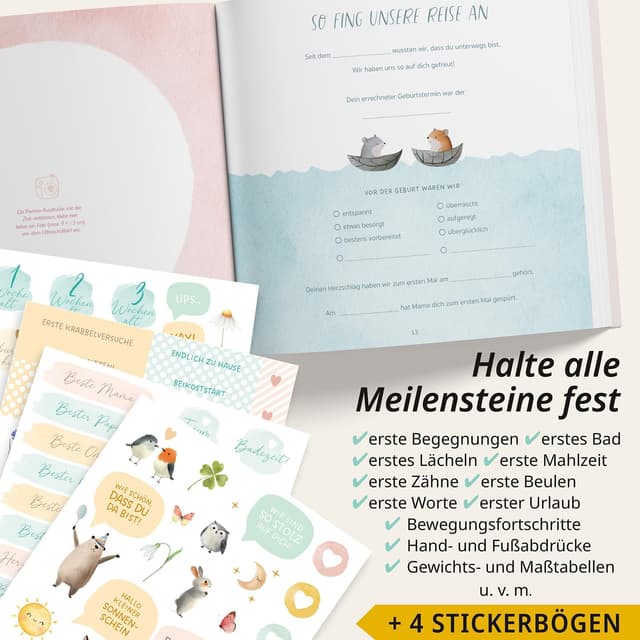 Thumbnail 4 de Mein erstes Jahr Babyalbum 176 Seiten 📘