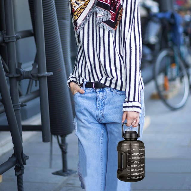 Thumbnail 4 de BuildLife Motivational Water Bottle 2.2L large jug with straw 💧