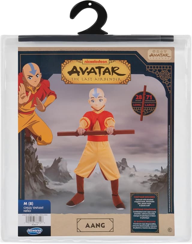 Thumbnail 1 de Avatar Aang Official Youth Deluxe Halloween Costume 🎭