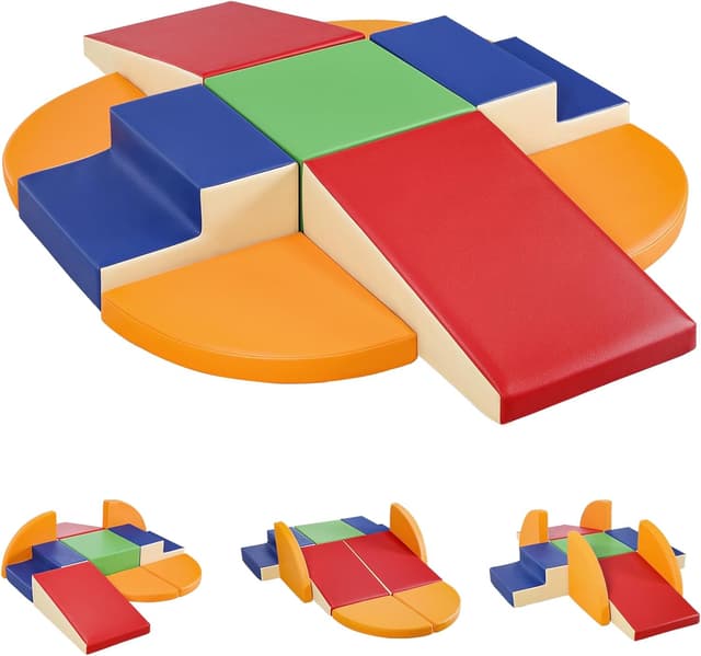 Detalle de TODIBY 9-Piece Climbing Foam Blocks for Baby Play