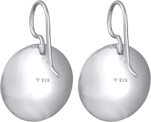Detalle 2 de Nenalina Ohrringe Silber 925 Damen Ohrhänger mit Kreis (gebürstet), 21 mm