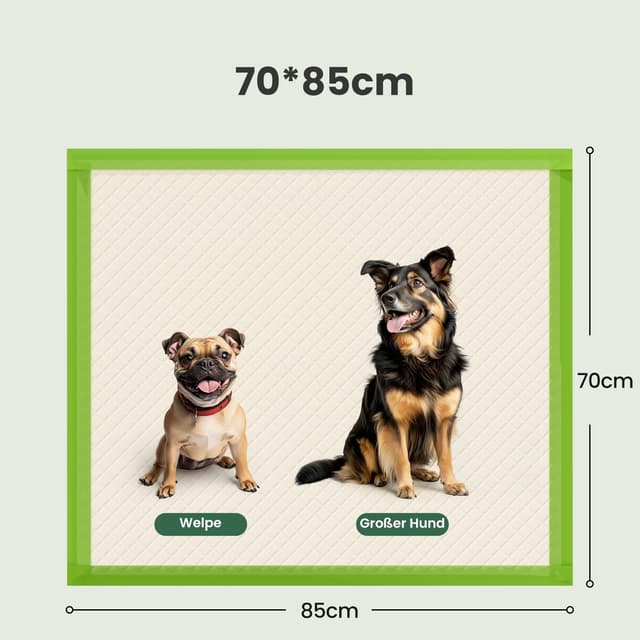 Detalle 2 de Gardner Pet Welpenunterlagen 70x85 cm – 30 super saugfähige Welpen-Pipi-Unterlagen
