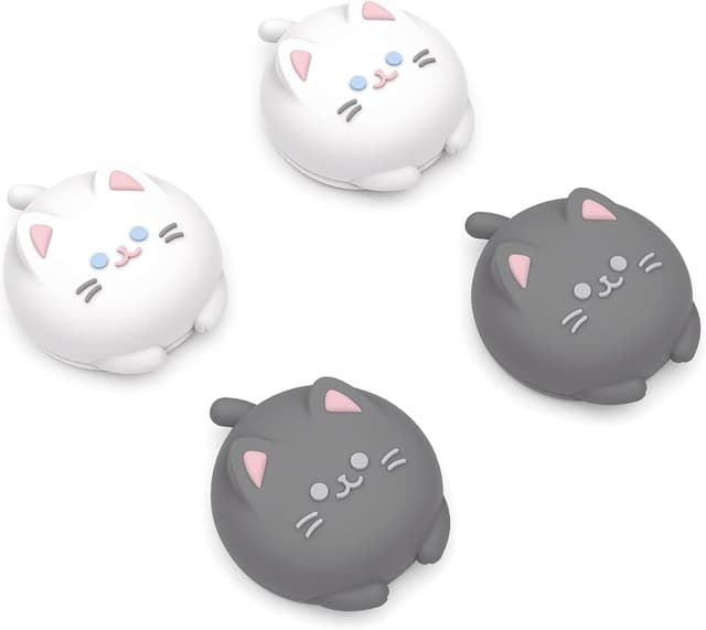 Detalle 2 de playvital Cute Thumb Grip Caps for ROG Ally (Silicone) – Cutie Kitty