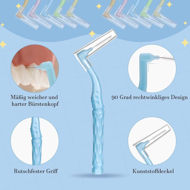 Detalle de Interdentalbürsten 50 Stück 5 Größen 🦷