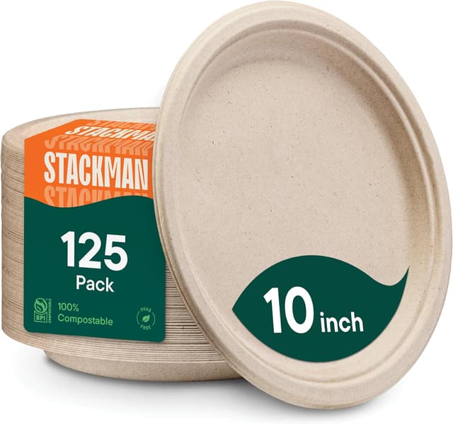 Detalle de Compostable Paper Plates 10 Inch ๐ฝ