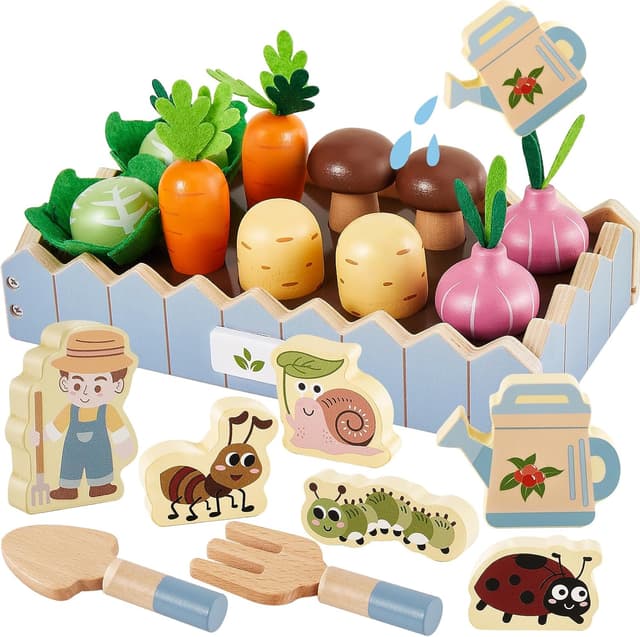 Thumbnail 6 de HERSITY Carrot Harvest Wooden Toy for Toddlers