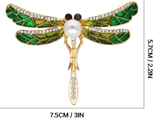 Detalle de Tidefire Insekten-Kristallbrosche (Biene, Libelle, Schmetterling) als Strass-Anstecknadel für Damen