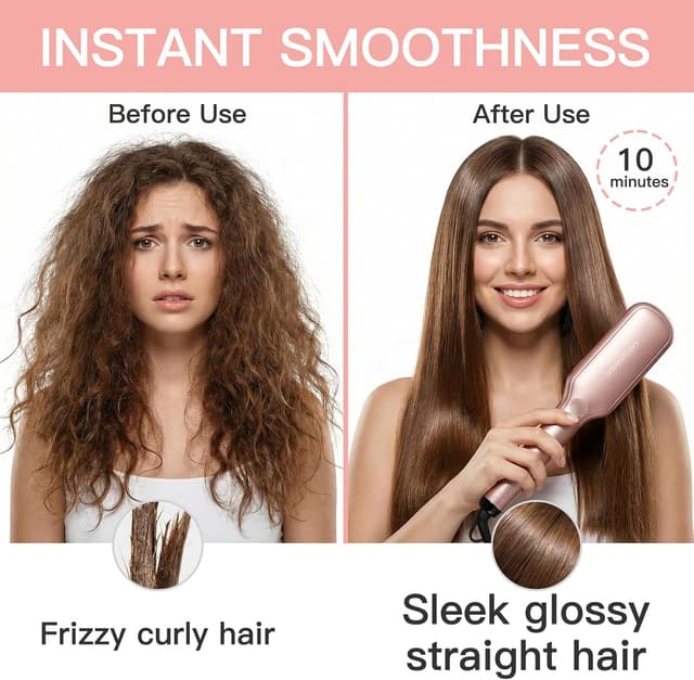 Detalle de MEGAWISE Haarglätter Keramikbürste 230 °C