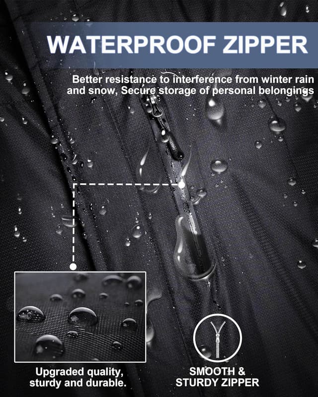 Thumbnail 2 de CNBQDD Winter Jacket Men’s Waterproof Ski Coat with Hood