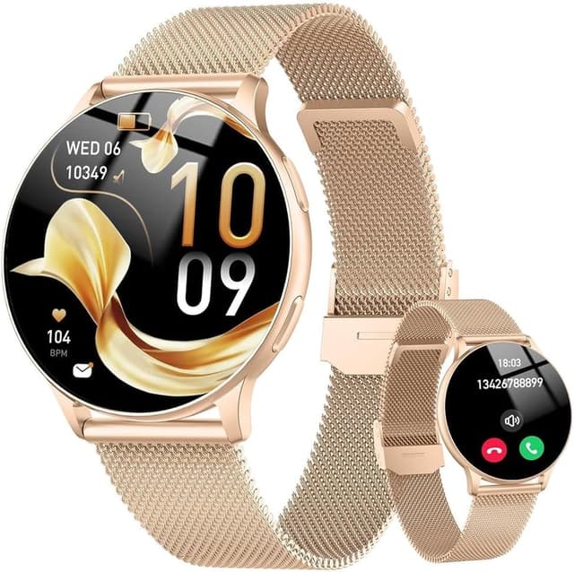 Detalle de Montre Connectée Femme Jugeman 1,32" AMOLED avec appels Bluetooth, fréquence cardiaque & SpO2