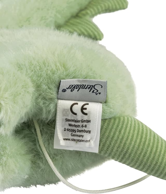 Detalle de Sterntaler Spieluhr M Dino Rexi – waschbares Baby-Kuscheltier mit herausnehmbarer Spieluhr, pudergrün