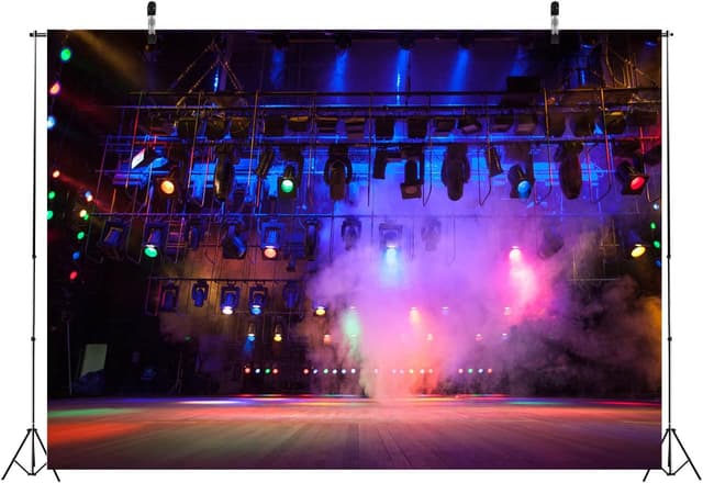 Detalle 2 de BELECO 2.1 x 1.5m Fabric Concert Stage Backdrop for Photography & Live Shows