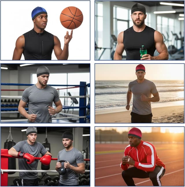 Thumbnail 5 de HaiFafafaing Wave Durag Set 4 Pcs for Men