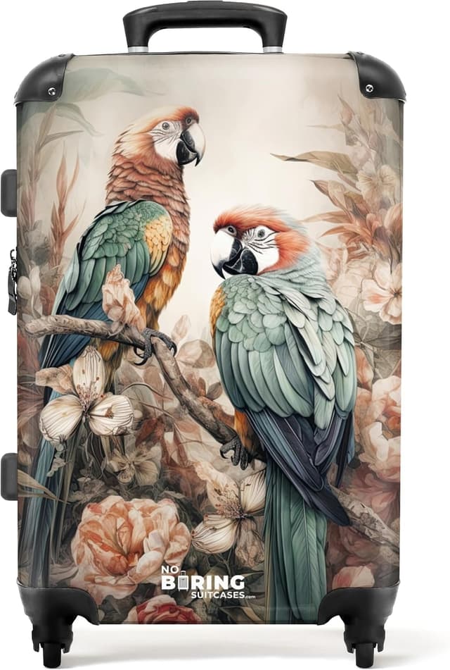 Thumbnail 6 de NoBoringSuitcases.com Valigia grande con serratura TSA, trolley con ruote e guscio ABS (Panda Colorata - Rosso)