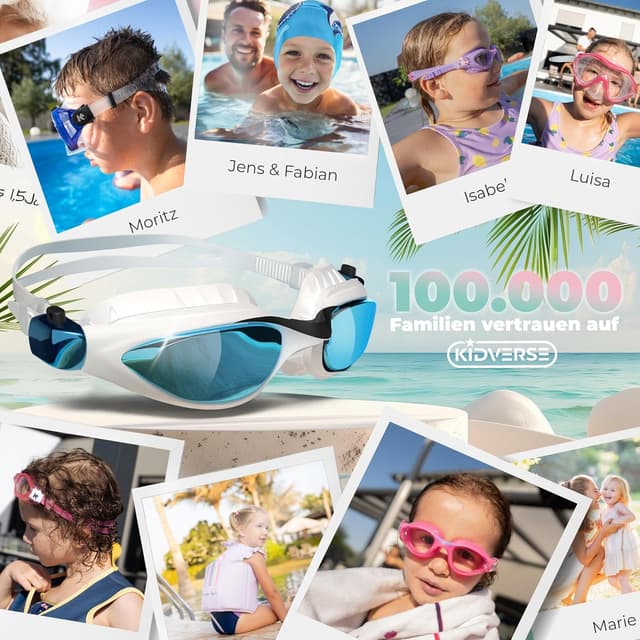 Thumbnail 6 de KIDVERSE Kinder-Schwimmbrille (3 bis 13 Jahre) mit UV-Schutz und Anti-Beschlag