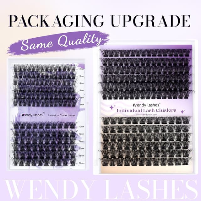 Detalle 2 de Einzelwimpern-Set Cluster (C-Curl) C3/C9, 0,07 mm, 12–16 mm – DIY-Wimpernverlängerung zum Selbermachen