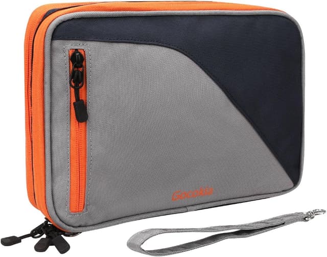 Detalle de Gocokia Double Layer Travel Cable Organizer Bag with Hand Strap (Blue)