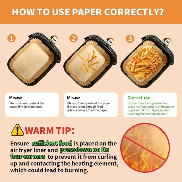 Thumbnail 3 de Air Fryer Liners 22x14x5cm for Ninja AF300UK