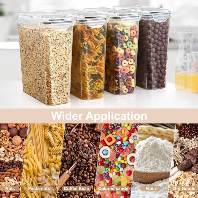 Detalle de Cereal storage containers 4 pack, 3.7L