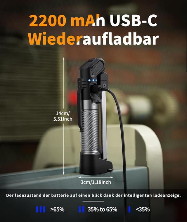 Thumbnail 4 de HOTLIGH Arbeitsleuchte 800 Lumen