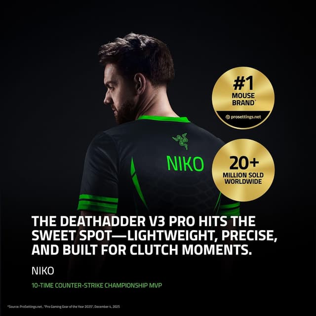 Thumbnail 1 de Razer DeathAdder V3 Pro Ultra Lightweight Gaming Mouse