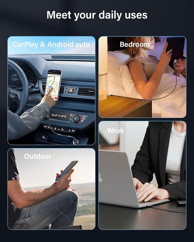 Thumbnail 6 de Ocetea 240W USB-C Schnellladekabel 30 cm