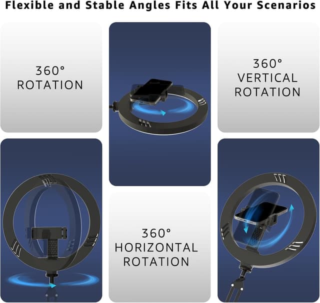 Thumbnail 6 de FZYGRAVH 10" Ring Light with Overhead Phone Stand