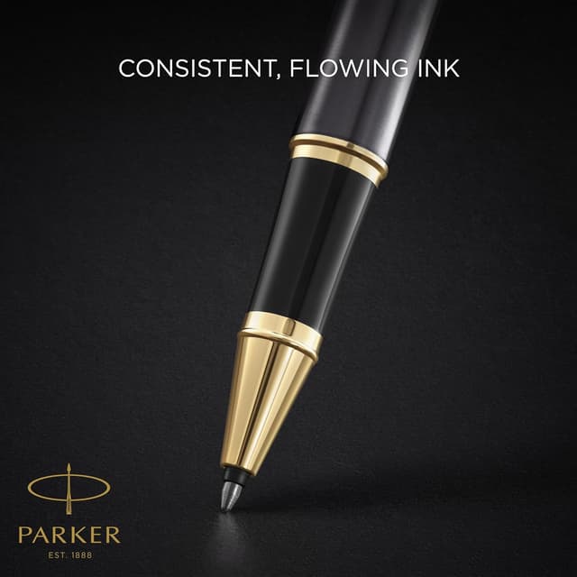 Thumbnail 4 de PARKER Bolígrafo Roller IM Gris con Adornos Dorados