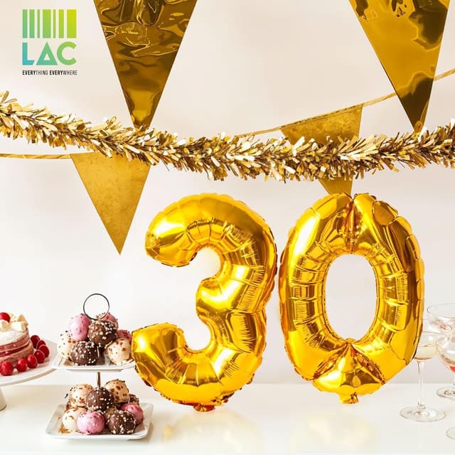 Thumbnail 5 de LAC Ballon 40 Ans Doré Décoration