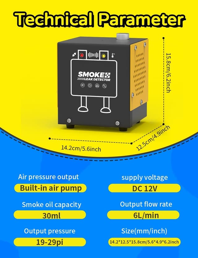 Thumbnail 4 de TAOPOWER Smoke Machine EVAP Leak Tester 12V