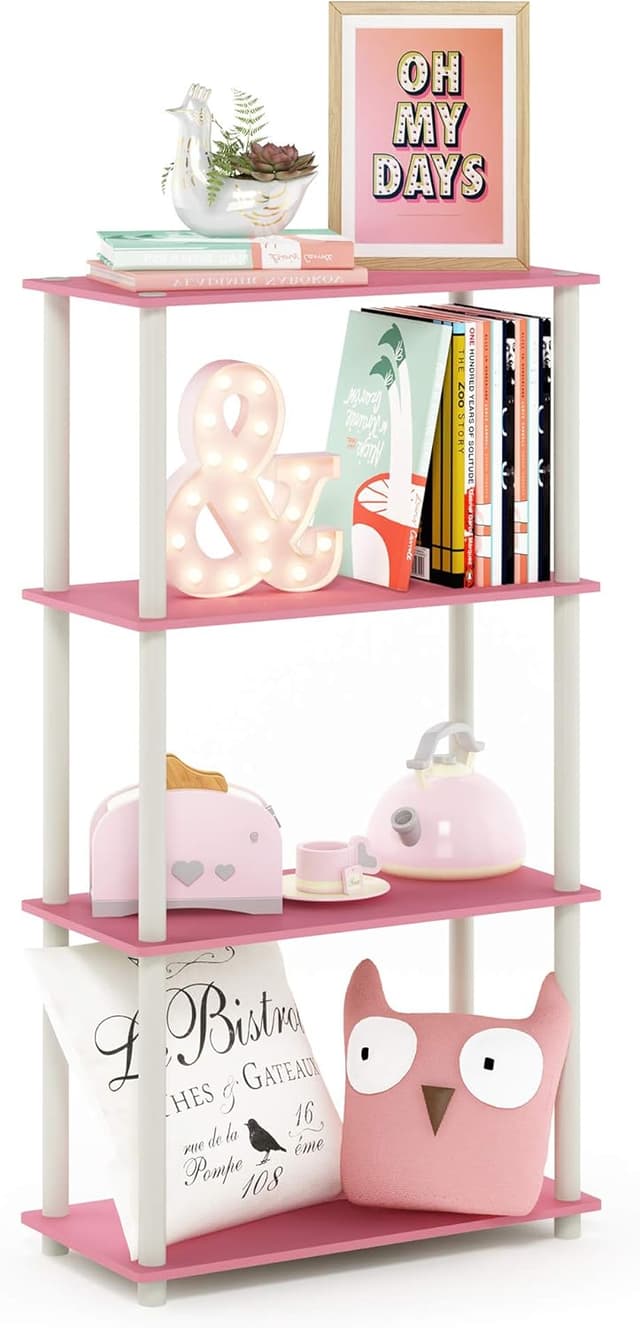 Imagen de Furinno Turn-N-Tube Scaffale rosso pink/white en OfertitasTOP