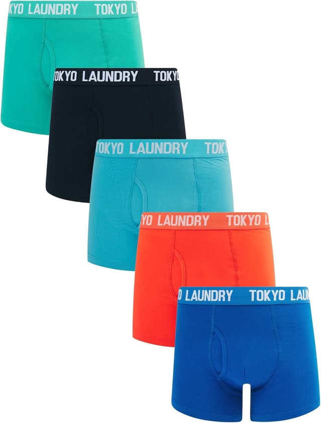 Detalle 2 de Tokyo Laundry Men’s 5 Pack Gift Box Stretch Cotton Boxer Shorts Set