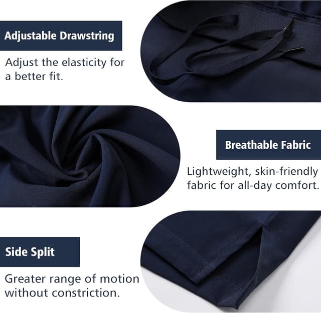 Detalle de Mens Gym Running Shorts Athletic 1/3 Pack with Zip Pockets – Quick-dry Lightweight Training Shorts