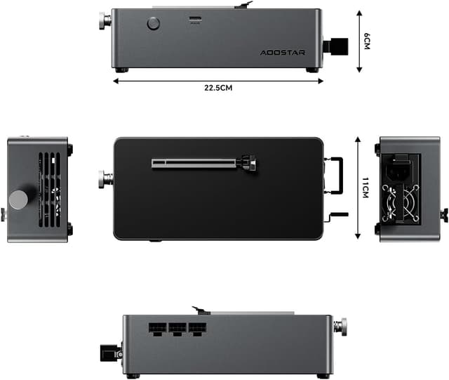 Thumbnail 6 de AOOSTAR AG01 eGPU-Dockingstation mit Oculink-Anschluss und integriertem 800-W-Netzteil