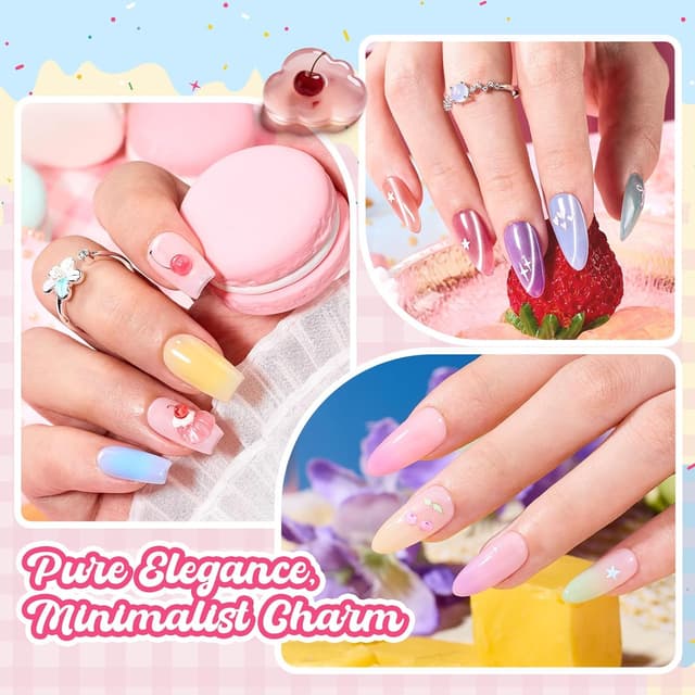 Detalle de Beetles Spring Pudding Jelly Gel Nail Polish Set (20 Pastel Colors) with Top Coat & Base