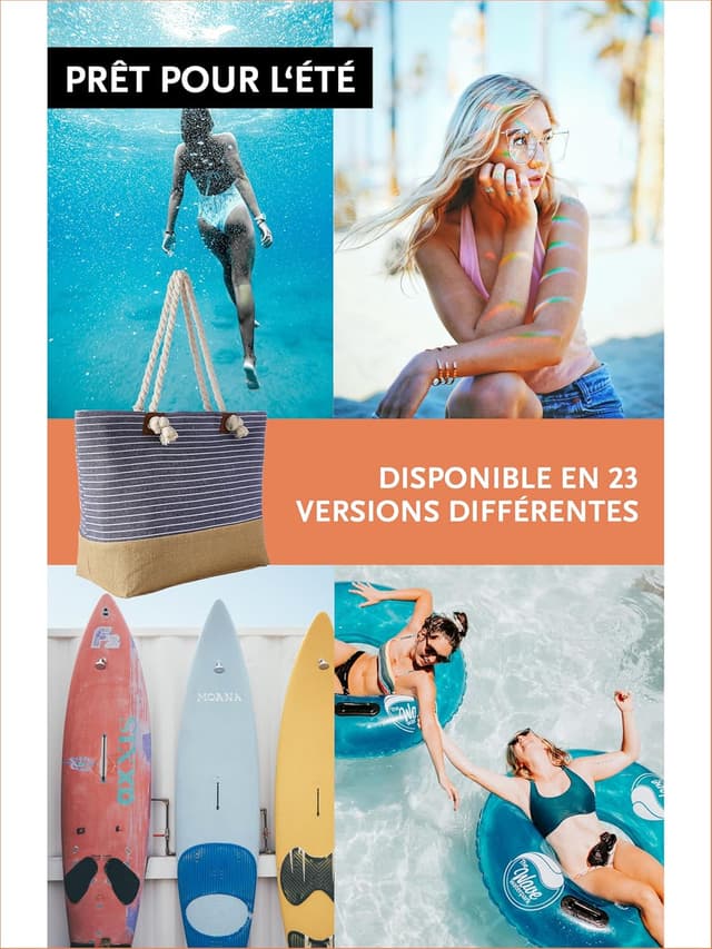 Detalle 1 de DonDon sac de plage hydrofuge 58 cm